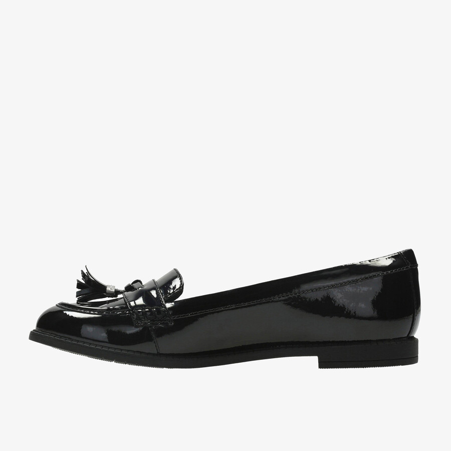 preppy edge bl - zwart lakleer