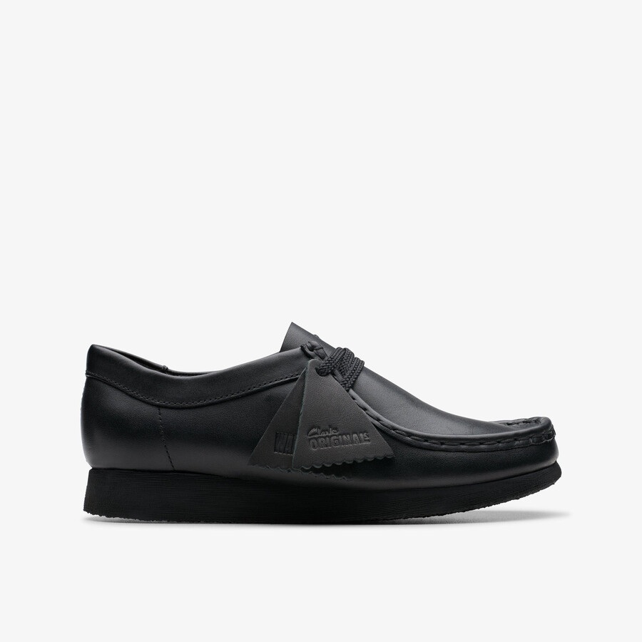 wallabee older - zwart leer