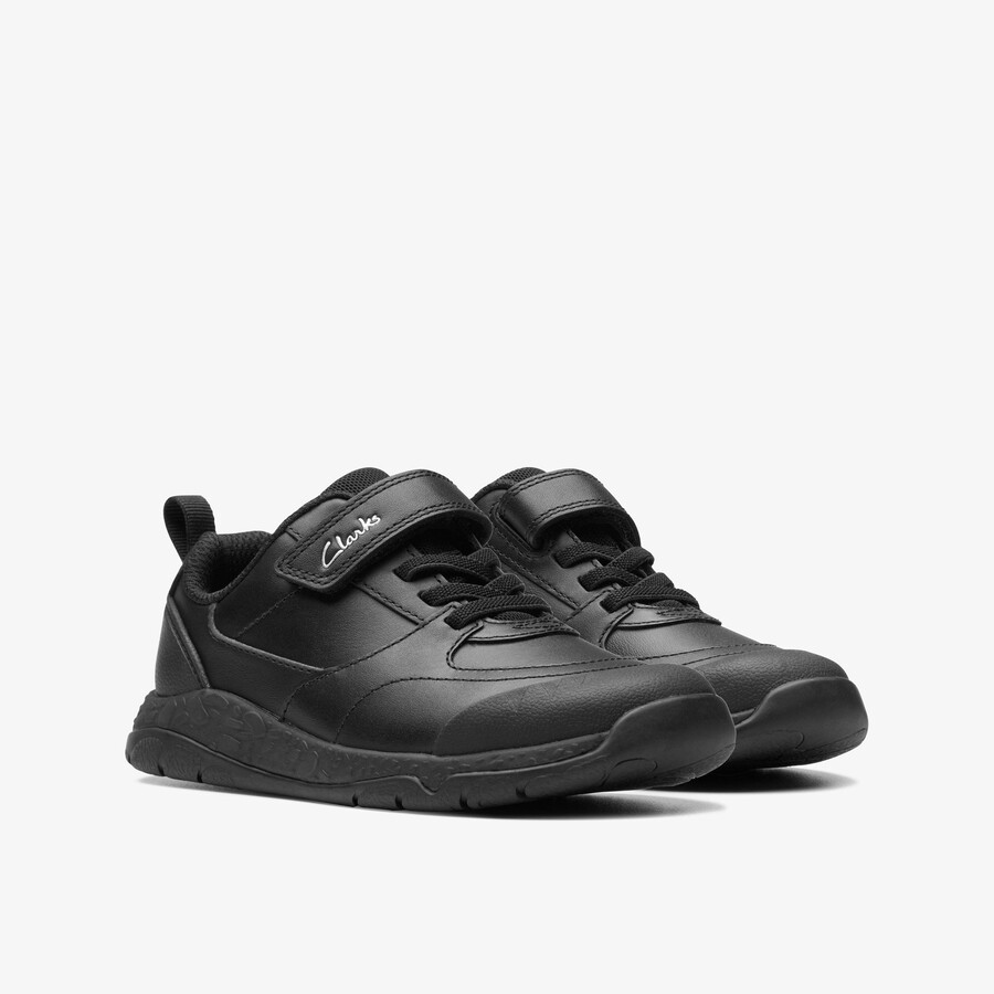 steggy stride kid - zwart leer