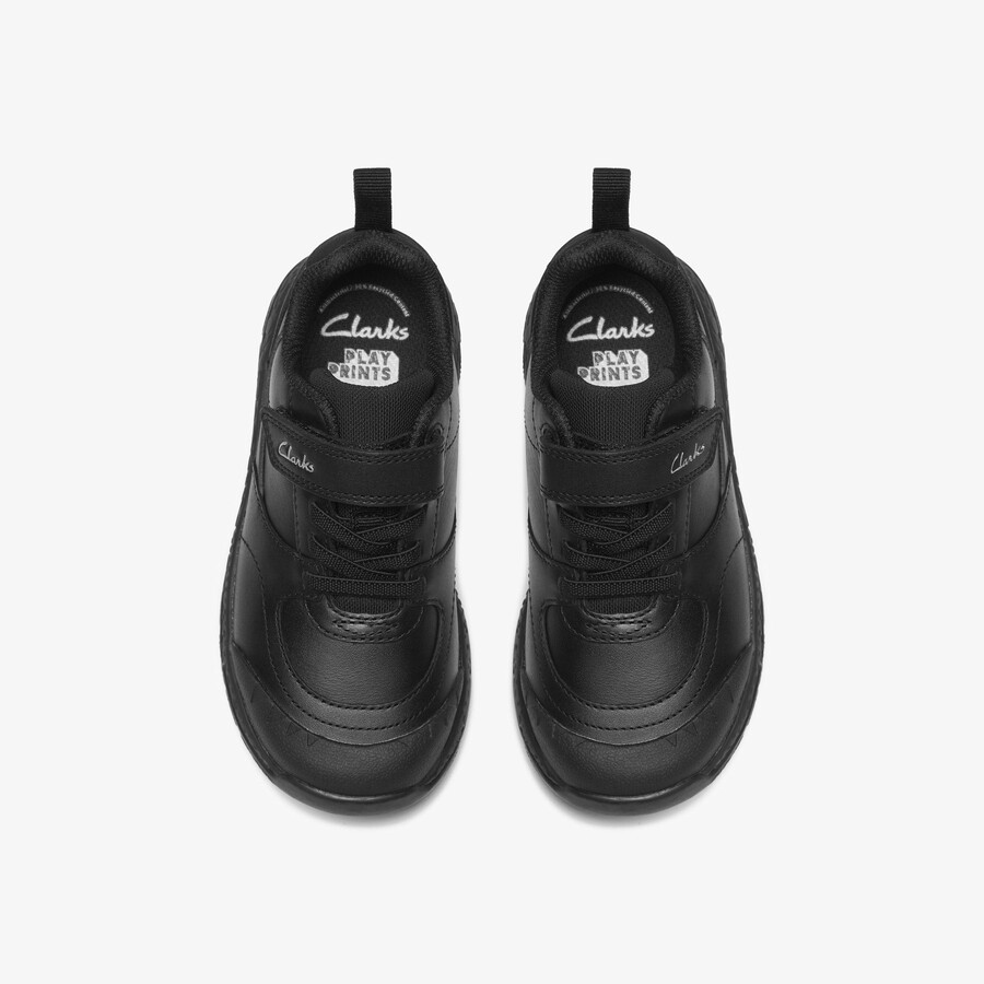 steggy stride kid - zwart leer