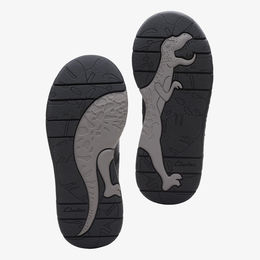 steggy stride kid - zwart leer