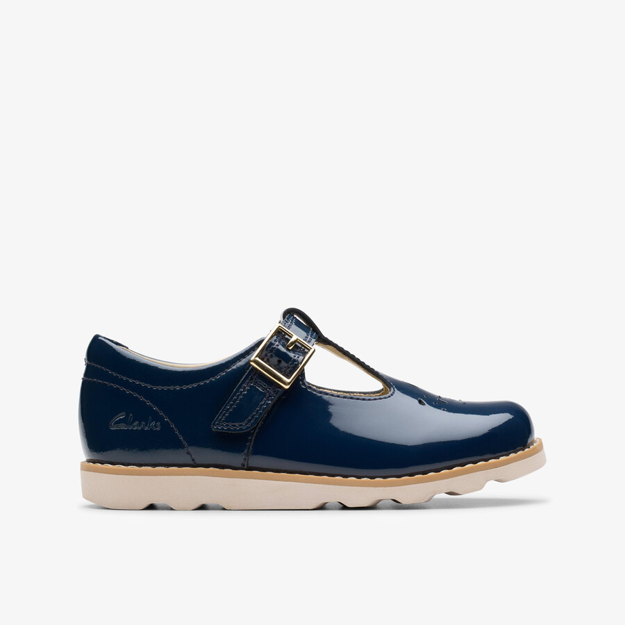 kroonprint kid - marineblauw patent