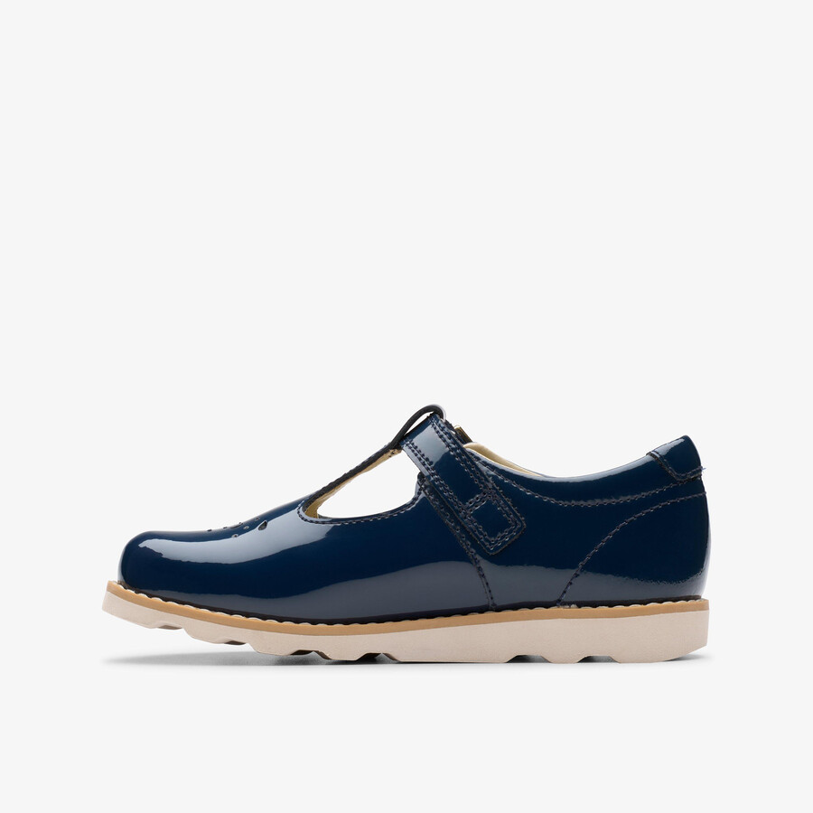 kroonprint kid - marineblauw patent