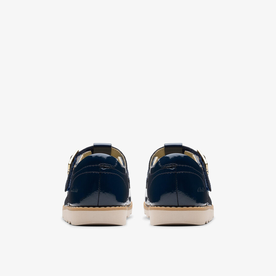 kroonprint kid - marineblauw patent