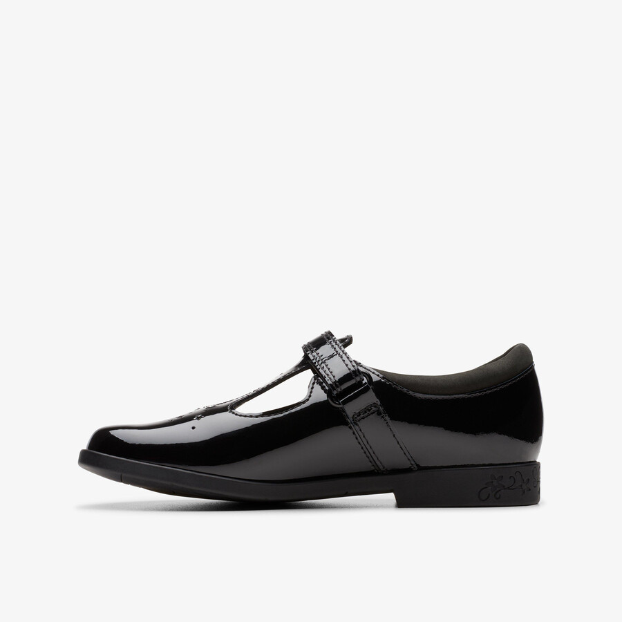 lock shine kid - zwart lakleer