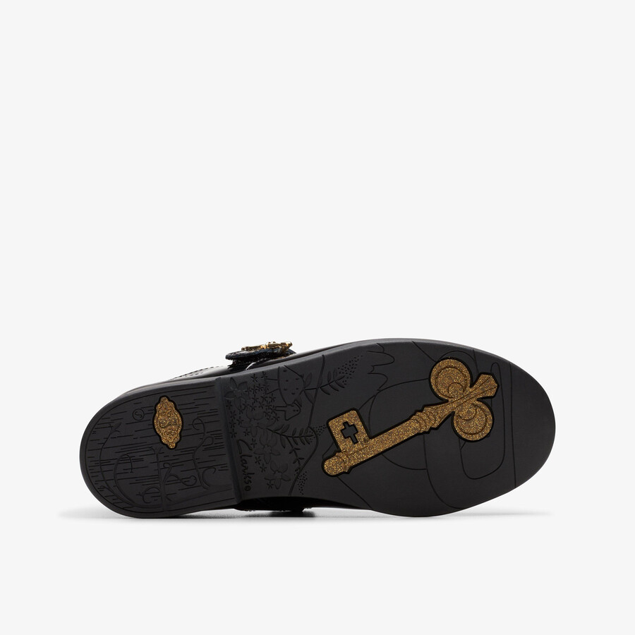 lock shine kid - zwart lakleer