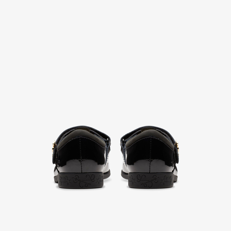 lock shine kid - zwart lakleer