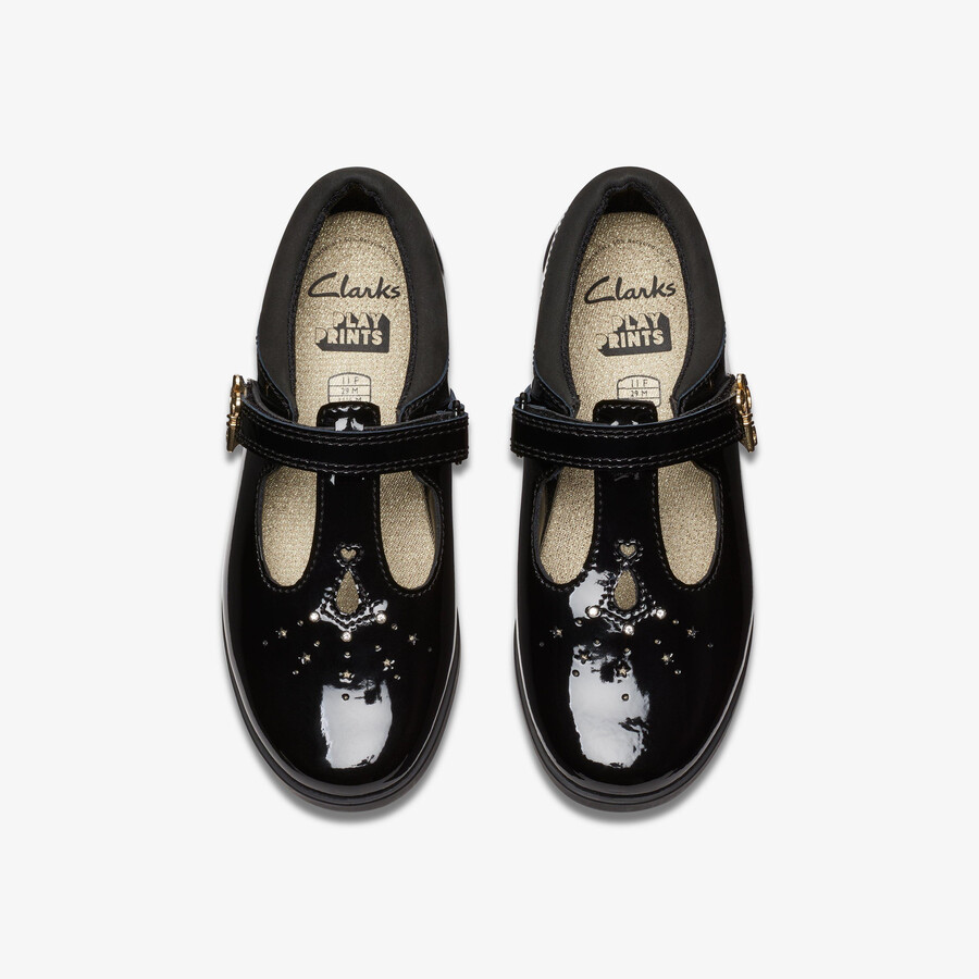 lock shine kid - zwart lakleer