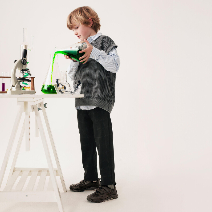 steggy 2 pace kid - zwart leer