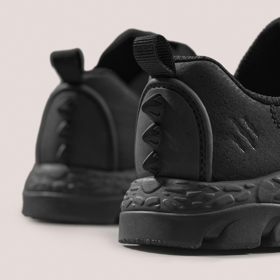 steggy 2 pace kid - zwart leer