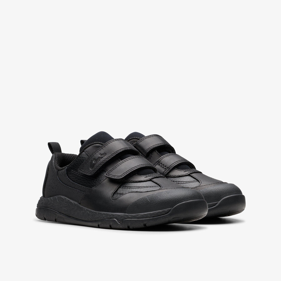 steggy 2 pace kid - zwart leer
