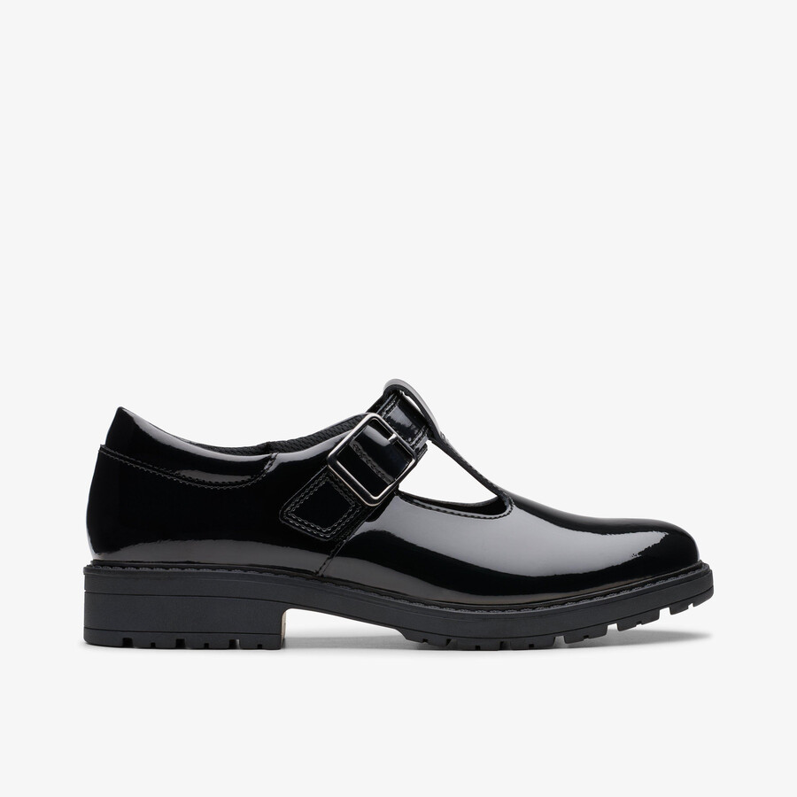 loxham bar youth - black patent