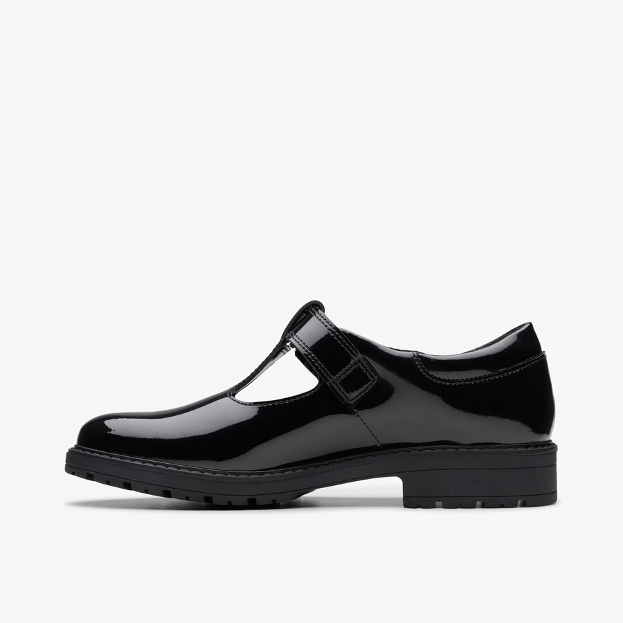 loxham bar youth - black patent