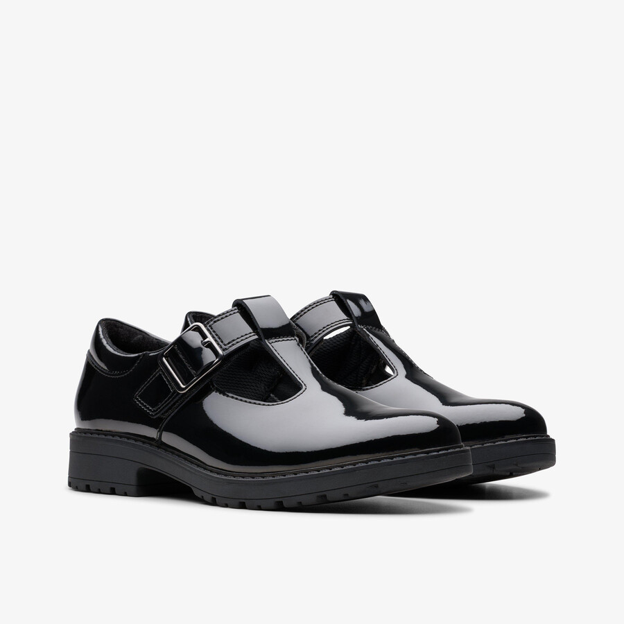 loxham bar youth - black patent
