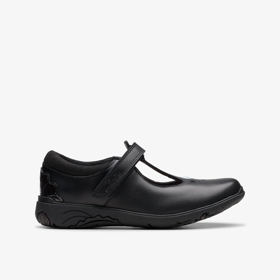 relda gem kid - zwart leer