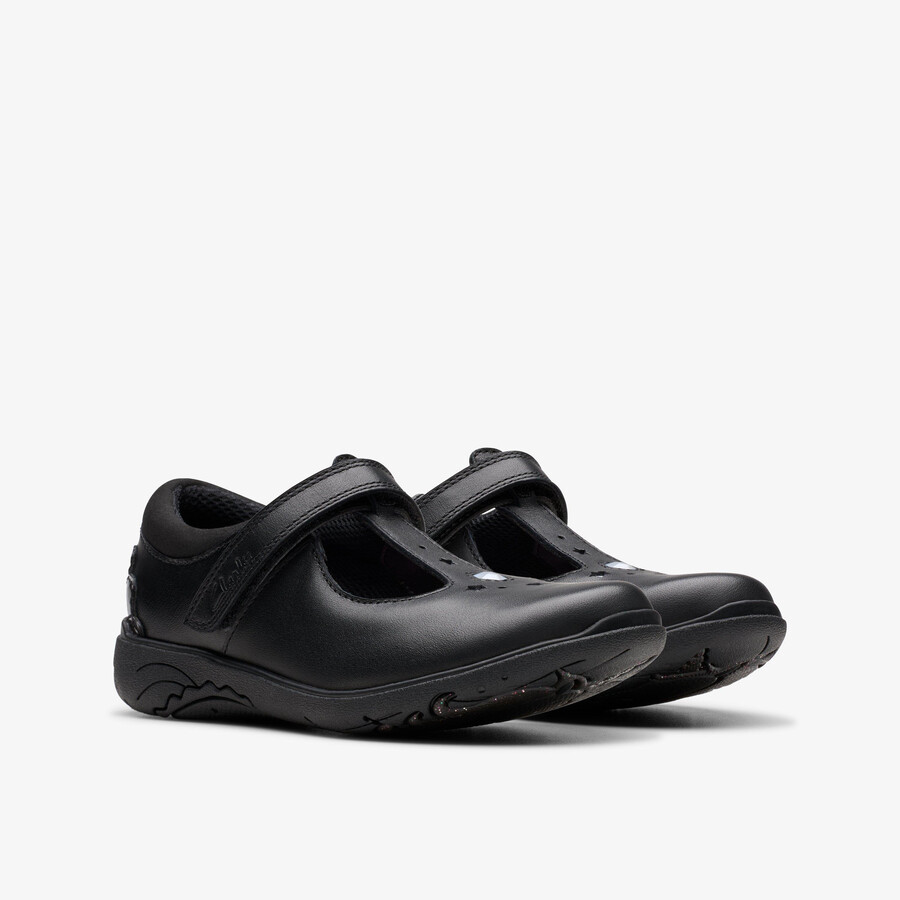 relda gem kid - zwart leer