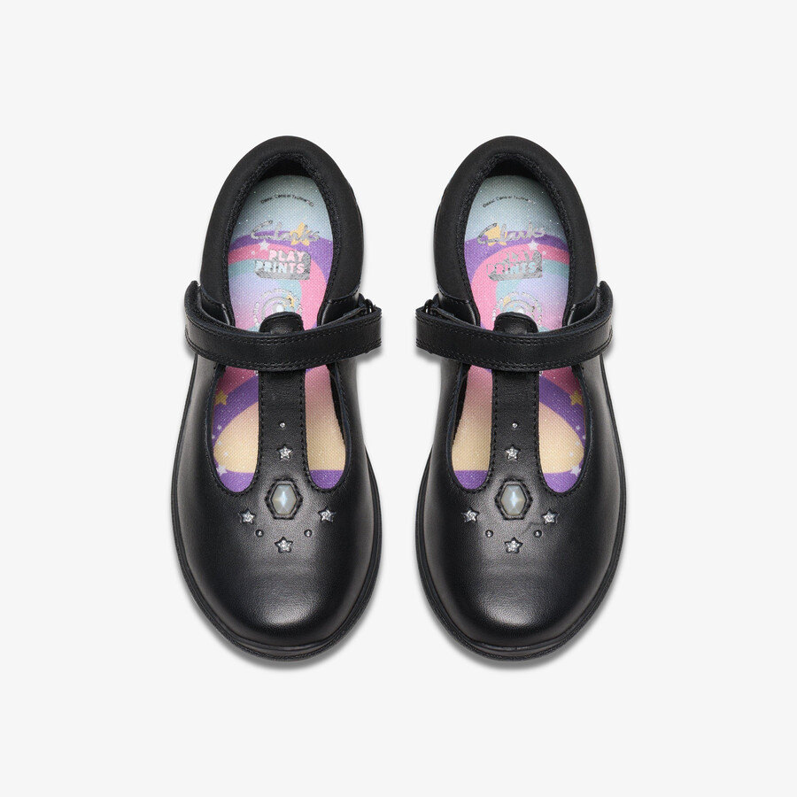 relda gem kid - zwart leer