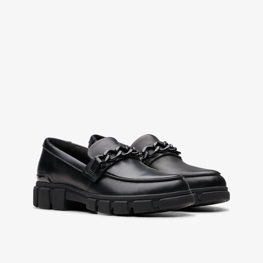 evyn walk kid - zwart leer
