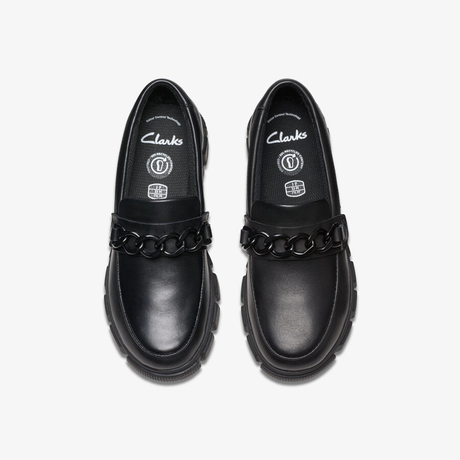 evyn walk kid - zwart leer