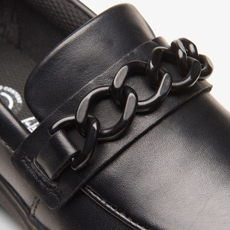 evyn walk kid - zwart leer