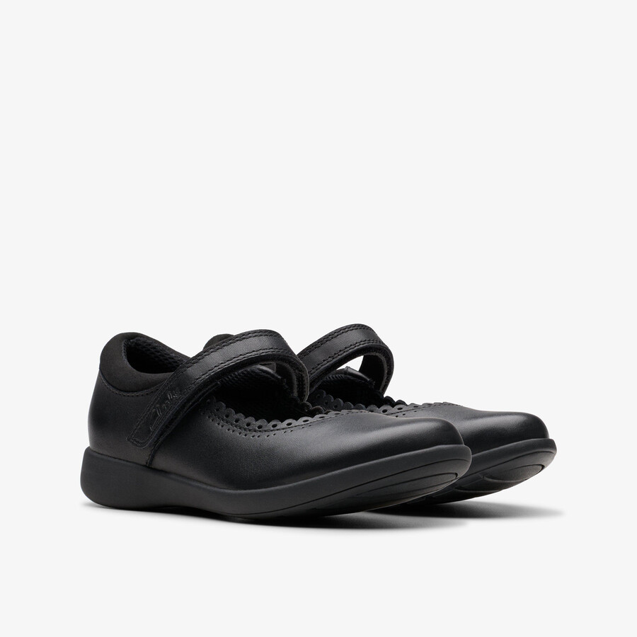 etch pure kid - zwart leer