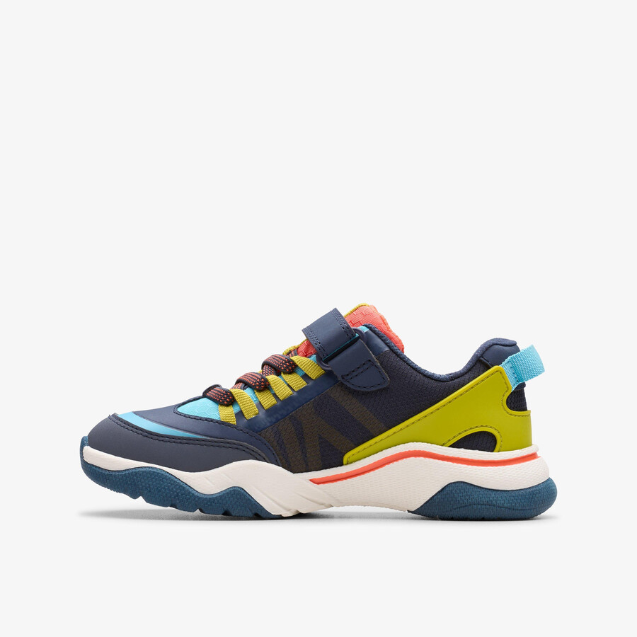 feather track kid - marineblauwe combinatie