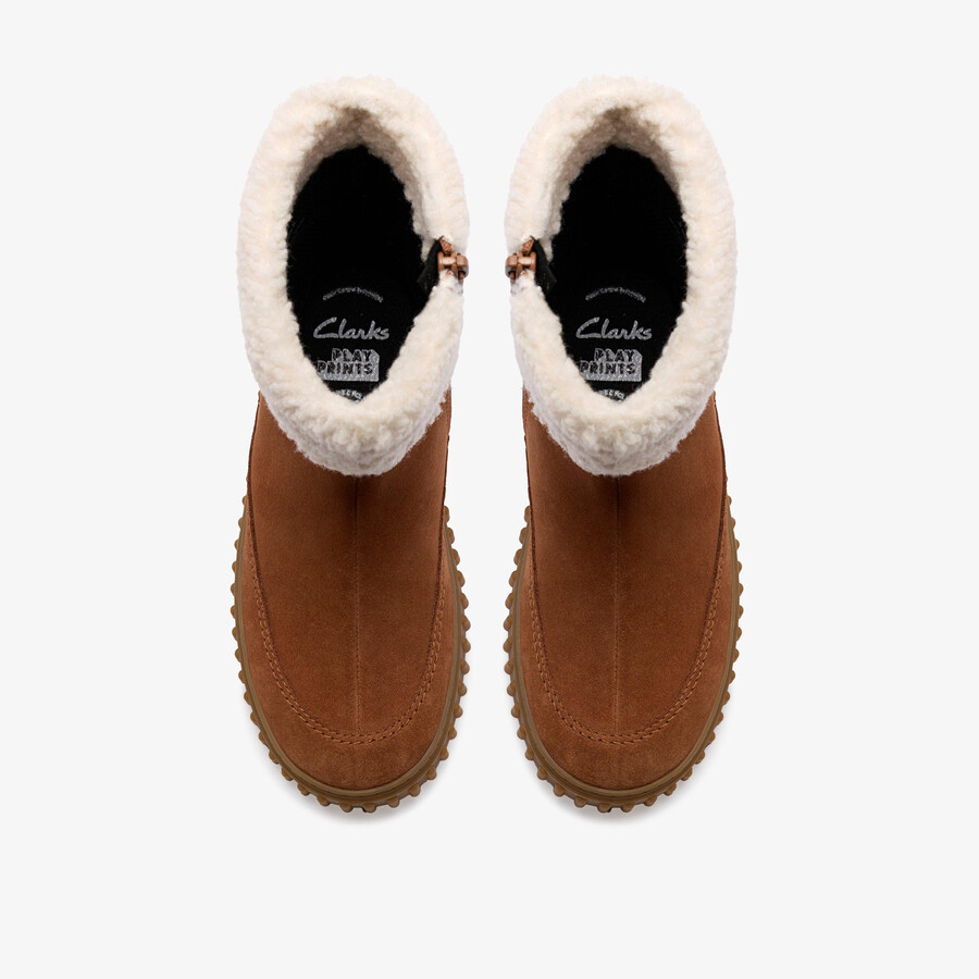 cove snug kid - bruin suède