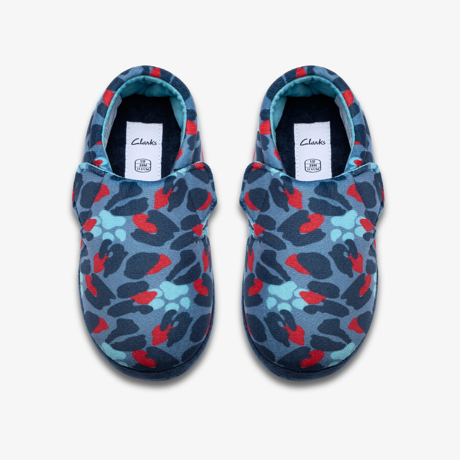 fluffy snug kid - blauwe camouflagecombinatie