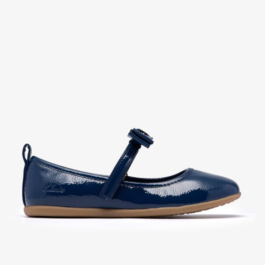 charm bow kid - marineblauw lak
