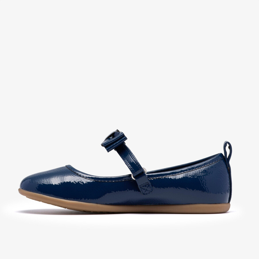 charm bow kid - marineblauw lak