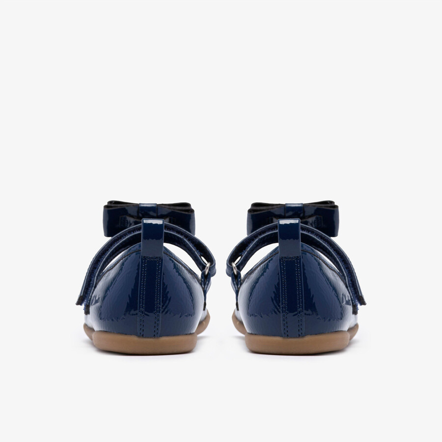 charm bow kid - marineblauw lak