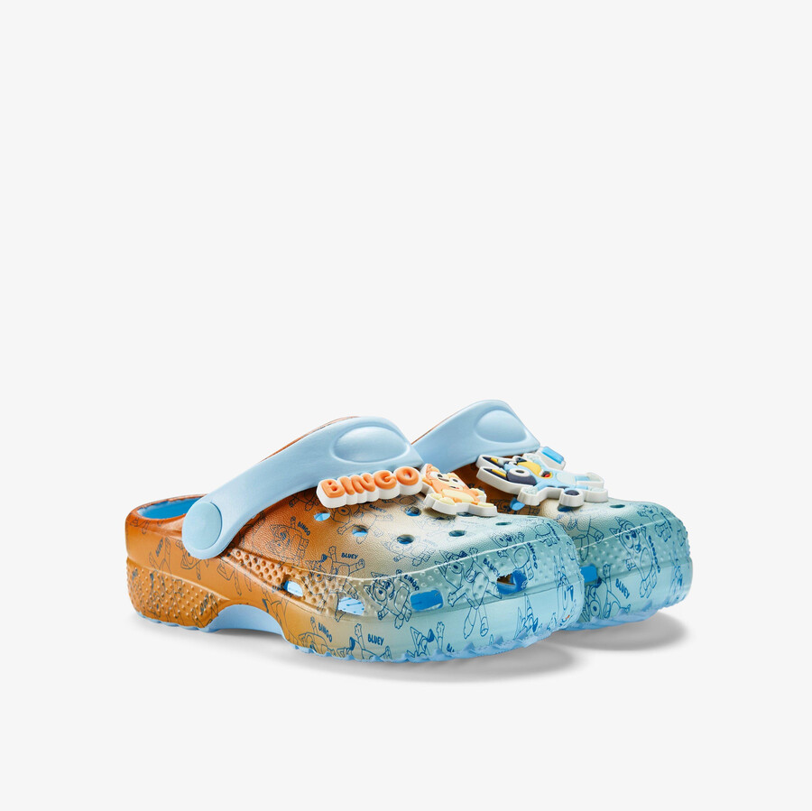 bluey fade klompen voor kinderen - blauwe combinatie