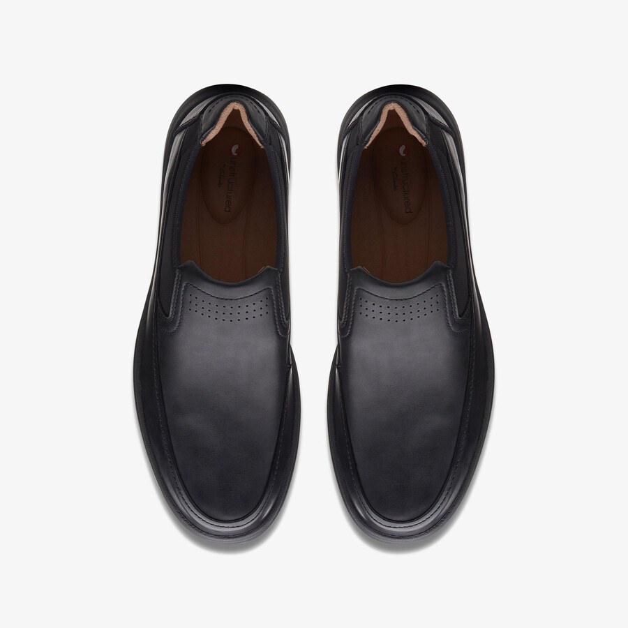 un abode go loafer - zwart leer
