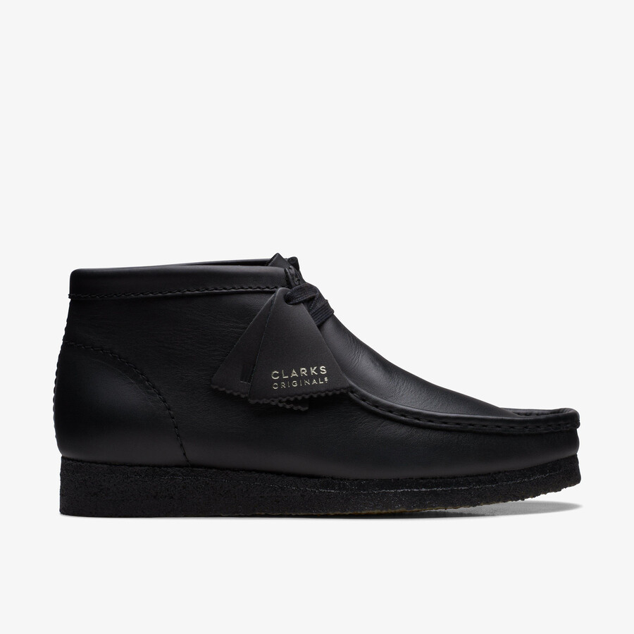 wallabee-laars - zwart leer