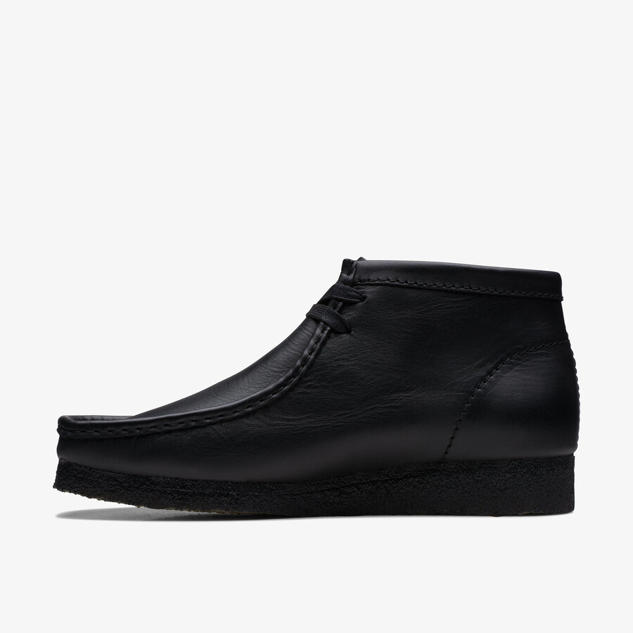 wallabee-laars - zwart leer
