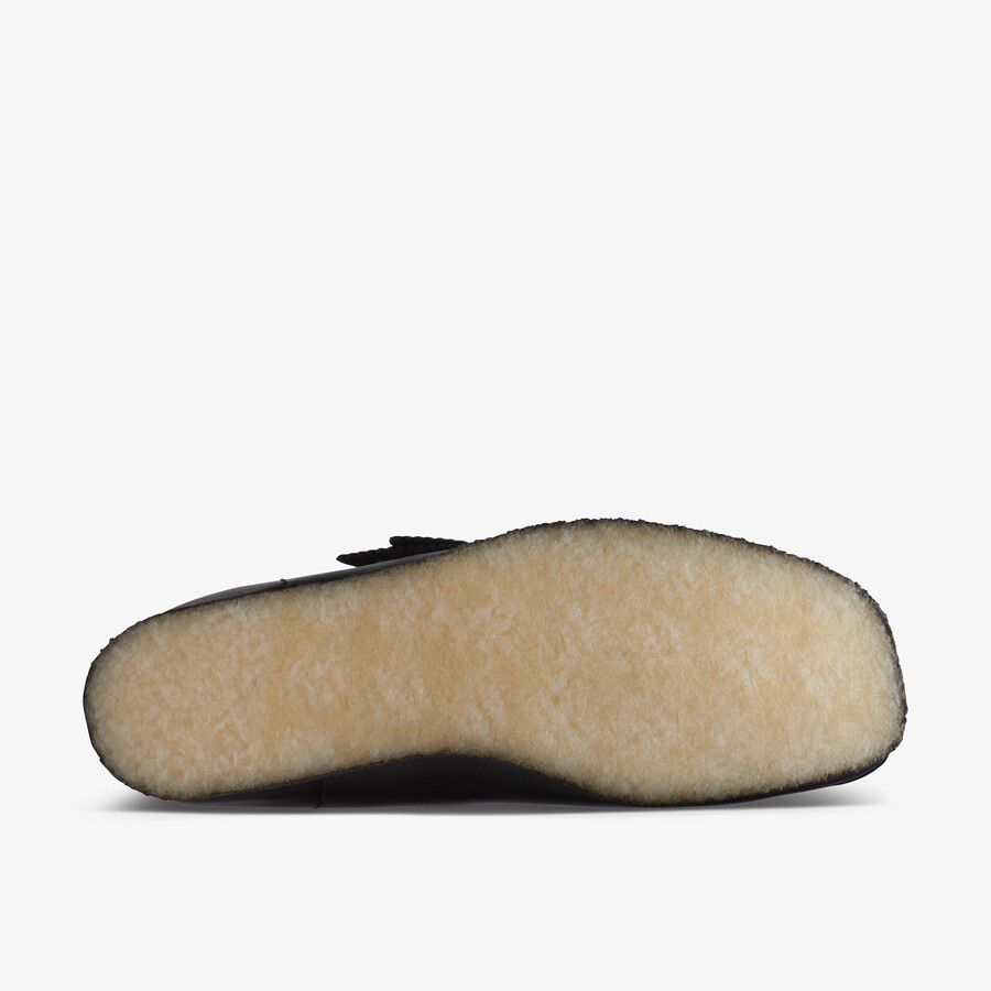 wallabee-laars - zwart leer
