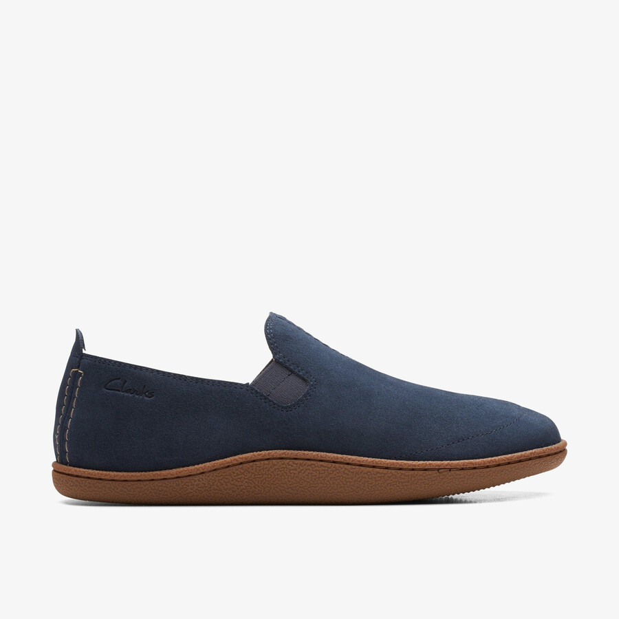 home mocc slipper - marineblauw suède