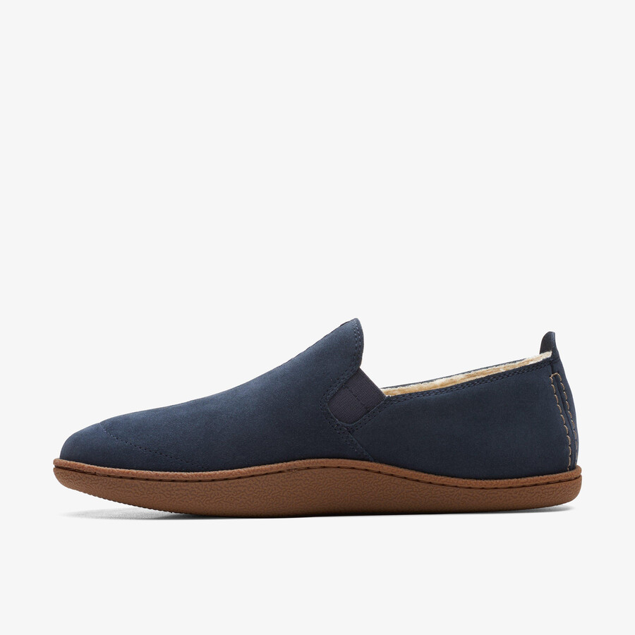 home mocc slipper - marineblauw suède