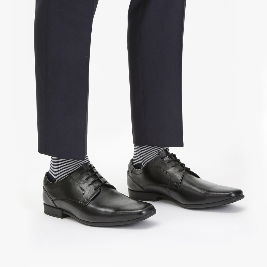 sidton lace - zwart leer