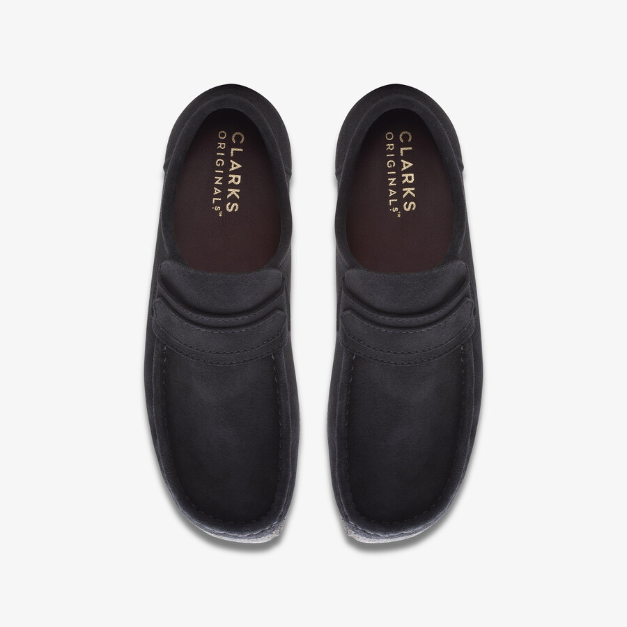 wallabee loafer - zwart suède