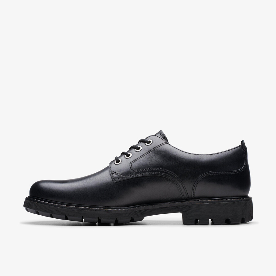 batcombe stropdas - zwart leer
