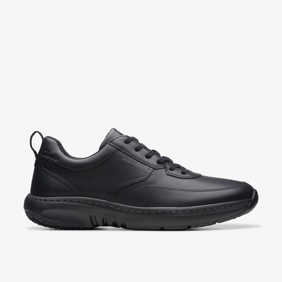 clarks pro lace - zwart leer