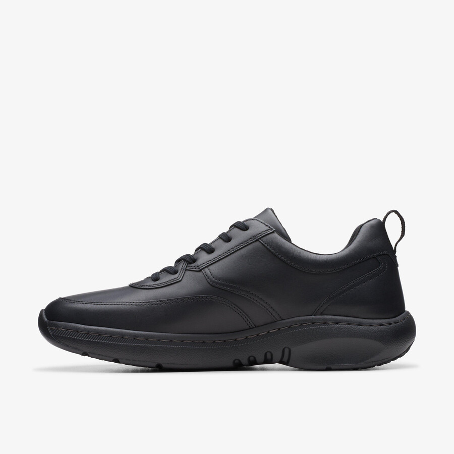 clarks pro lace - zwart leer