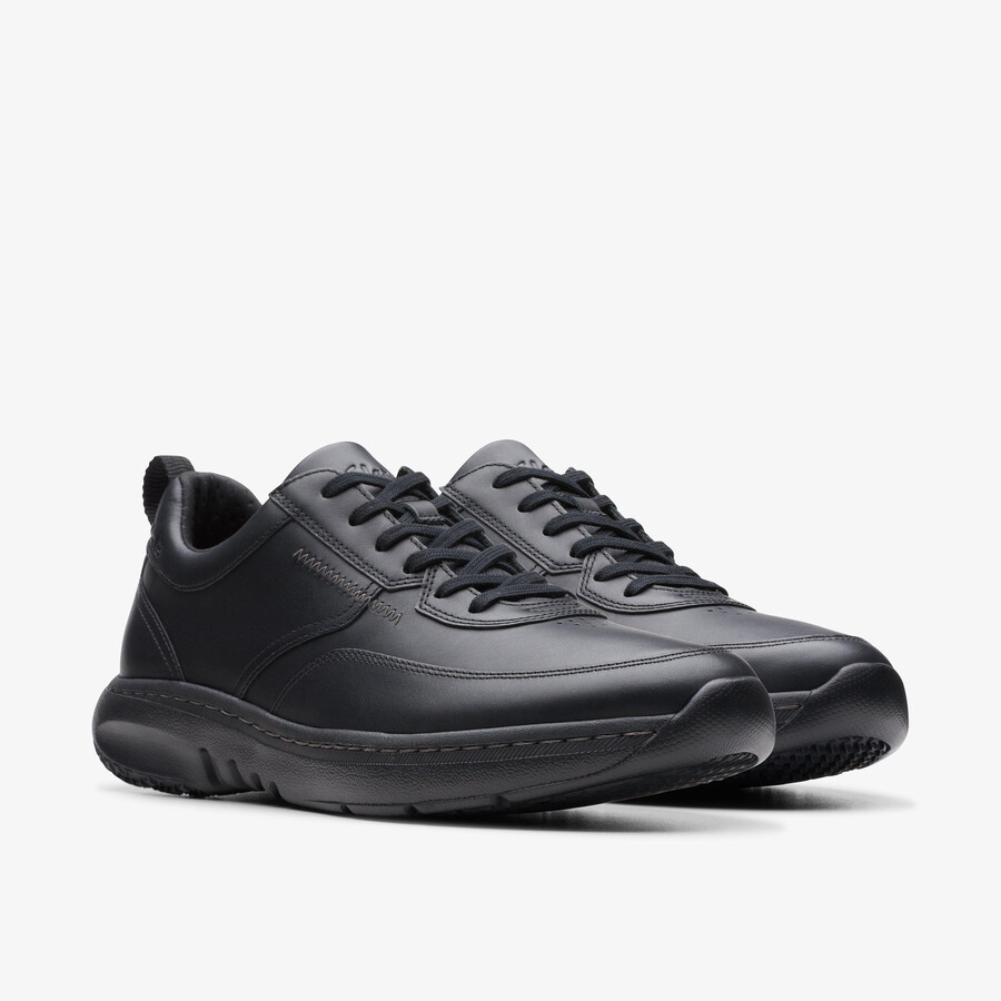 clarks pro lace - zwart leer