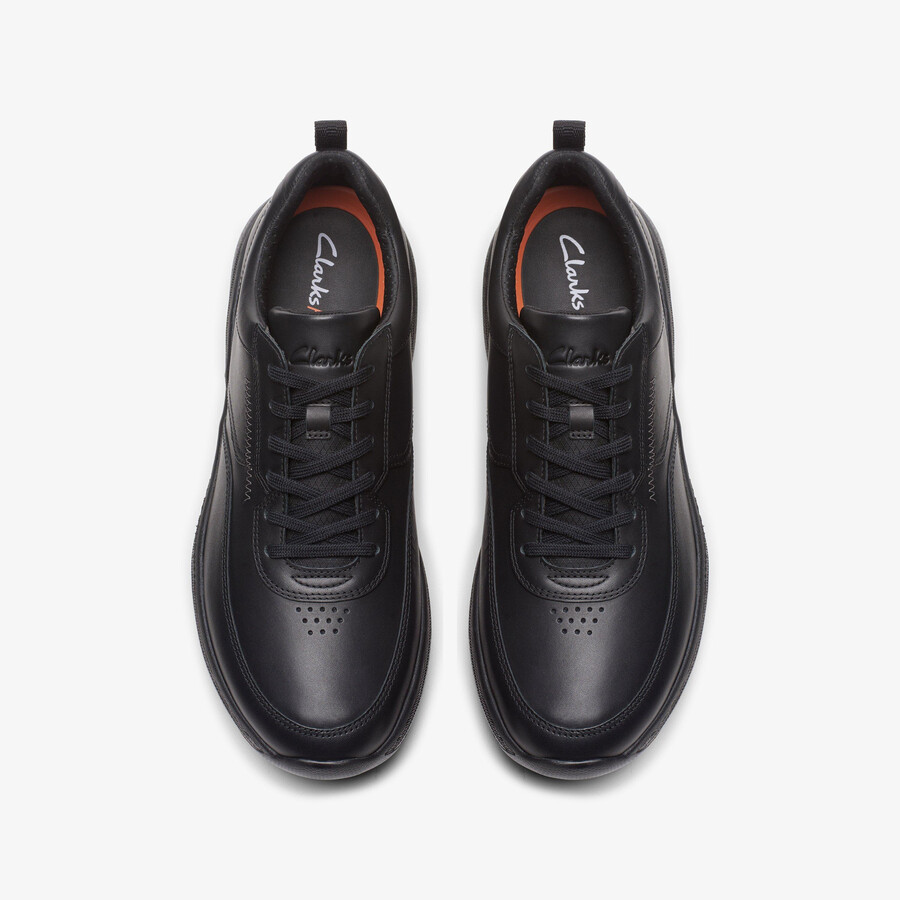 clarks pro lace - zwart leer