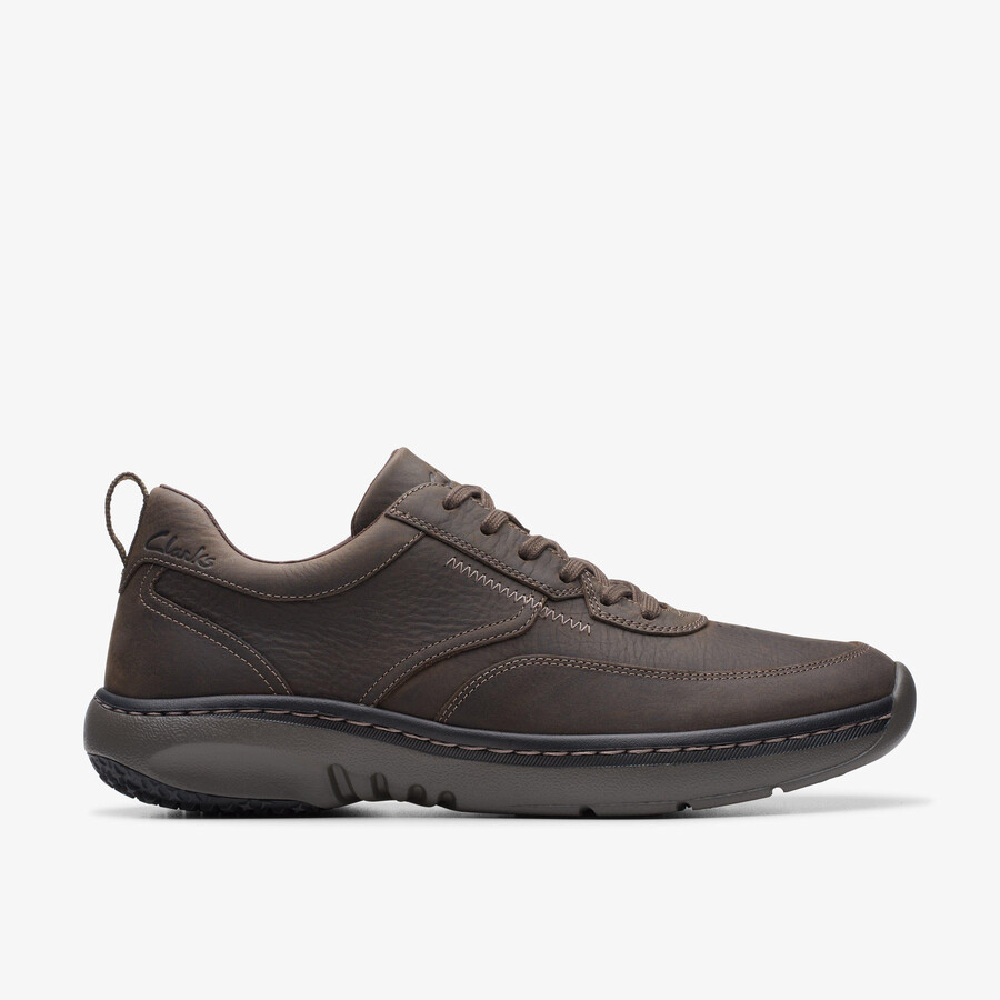 clarks pro lace - donkerbruin getrommeld