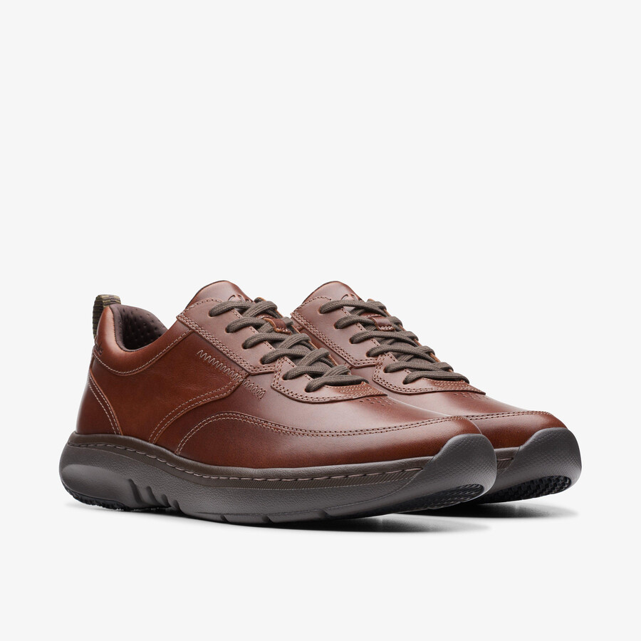 clarks pro lace - donkerbruin leer