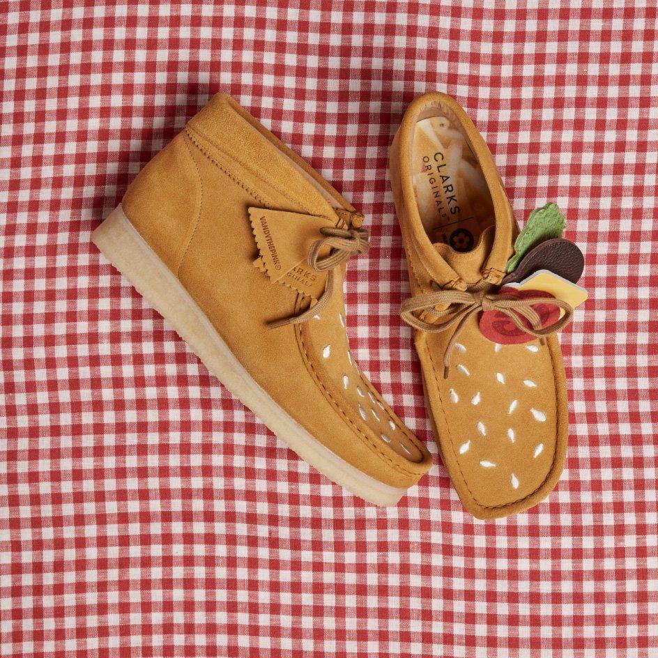 wallabee-laars - bruine borduursels