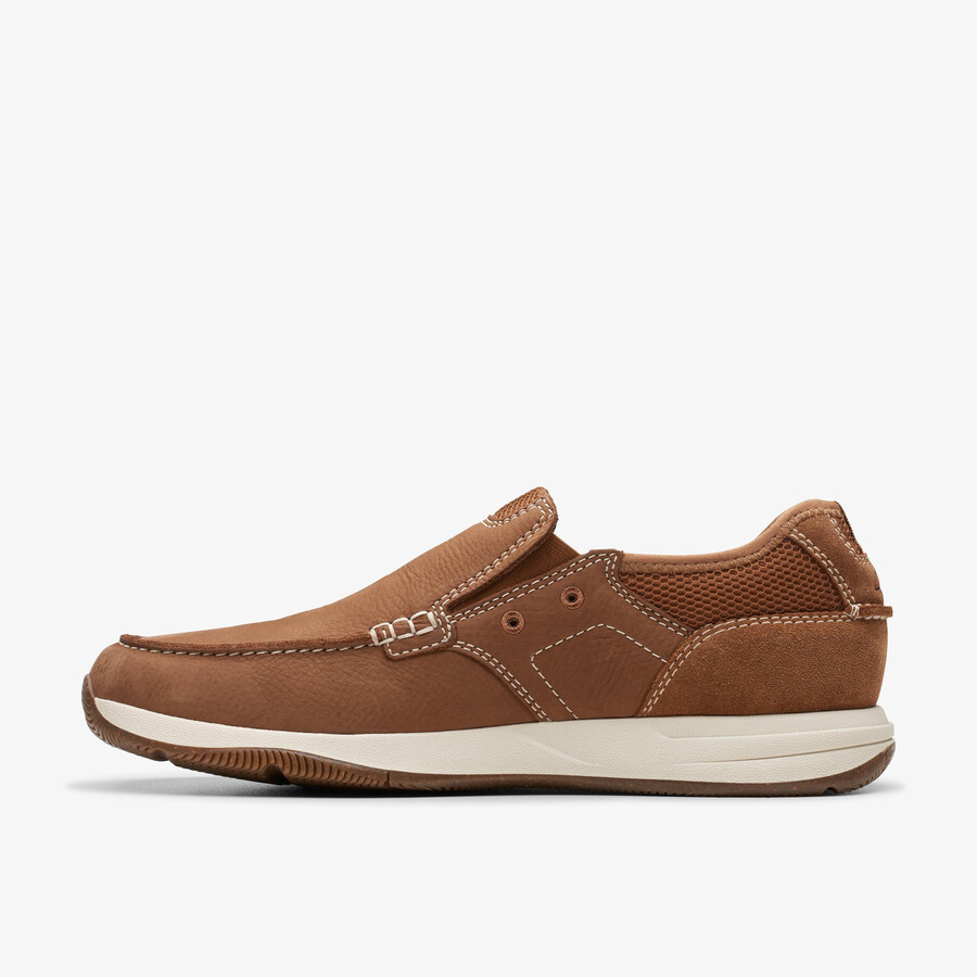 sailview step loafer - lichtbruin nubuck