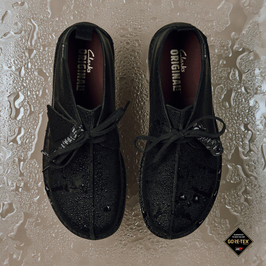 desert trek gore-tex - zwart leer